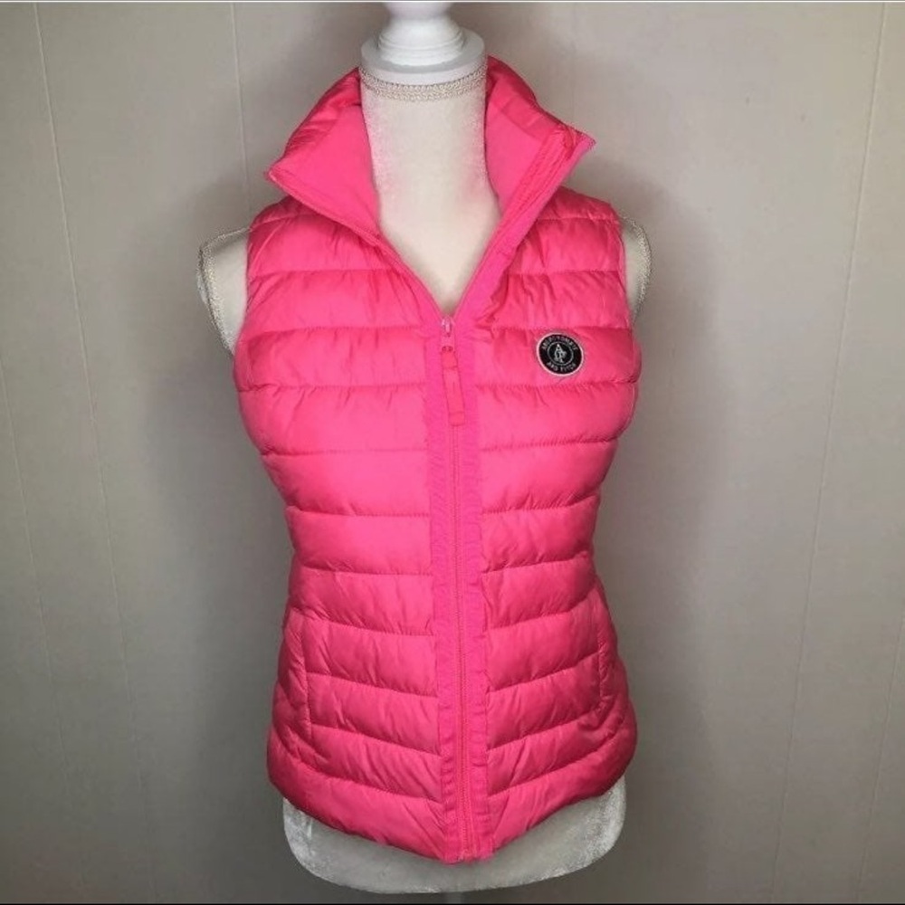 NWT Abercrombie Neon Pink Puffer Vest